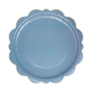 Blue Scalloped Edge Plates