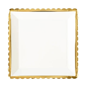 Gold Ruffle Edge Plate