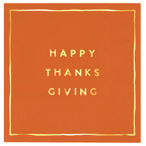 Ceramic Napkin Tray + Happy Thanksgiving Napkins