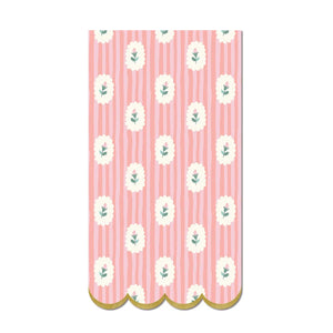 Striped Floral Dinner Napkin