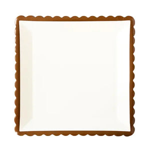Brown Ruffle Edge Plate