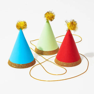 Mini Pom Party Hats