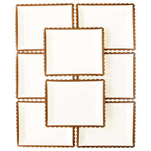 Brown Ruffle Edge Plate