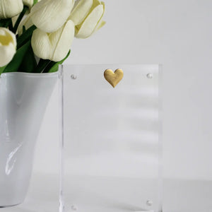 Acrylic Frame / Gold Heart