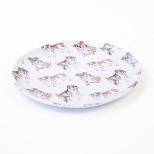 Bulldog Melamine Plates