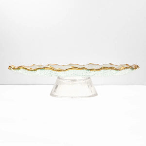 Cake Stand Glass/Gold