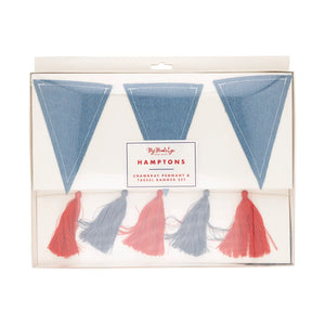Chambray and Tassel Banner Set
