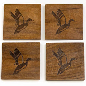 Duck Wood Etched Coasters