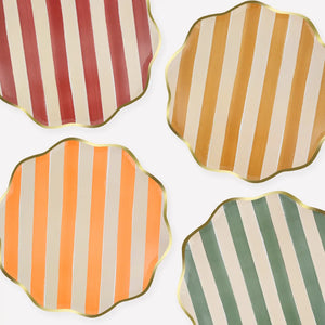 Fall Striped Plates