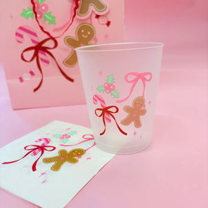 Gingerbread Bows Frosted Cups