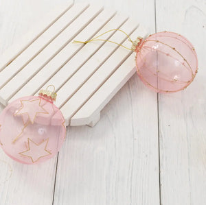 Blush Glass Ornaments