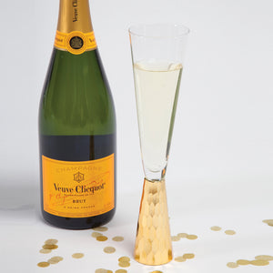 Gold Hammered Champagne Flutes
