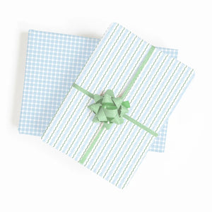 Greenery Stripe Double Sided Wrapping Paper