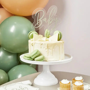 Baby Acrylic Cake Topper - Sage