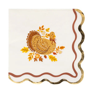 Harvest Turkey Cocktail Napkin