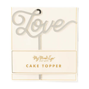 Silver Love Cake Topper