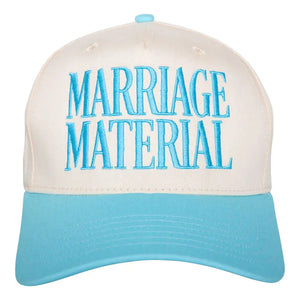 Marriage Material Hat - Aqua and Tan