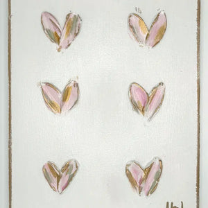 Mini Hearts on Canvas