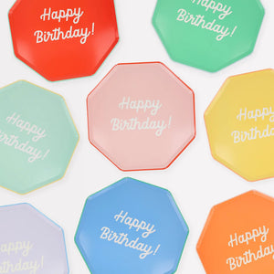 Mixed Happy Birthday Plates