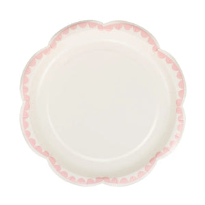 Pink Scalloped Dessert Plate