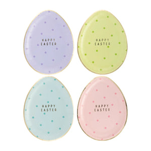 Polka Dot Egg Shaped Plate Set