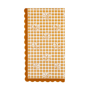Rust Gingham Block Dinner Napkin