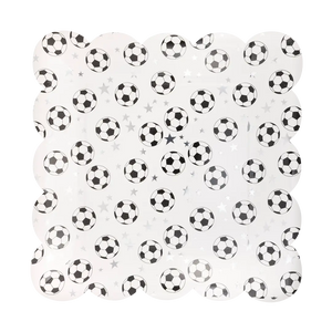 Scattered Soccer Ball paper plate