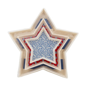 Stacking Stars Bamboo Tray Set