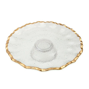 Cake Stand Glass/Gold