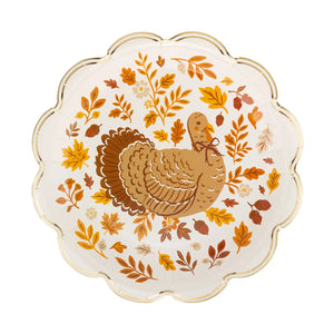 Turkey Foliage Paper Plate