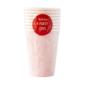 Whimsy Scattered Santa Candy Cane Cups