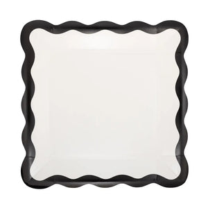 White and Black Ric Rac Plates
