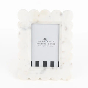 Marble Scalloped 4x6 Frame