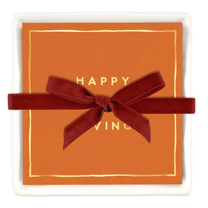 Ceramic Napkin Tray + Happy Thanksgiving Napkins