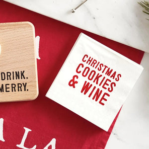 Christmas Cookies and Wine Cocktail Napkins