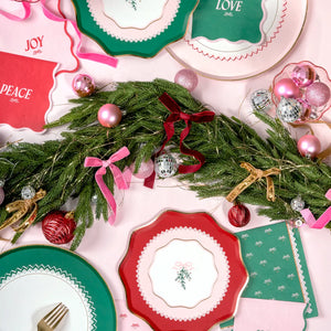 Coquette Christmas - Green and Pink