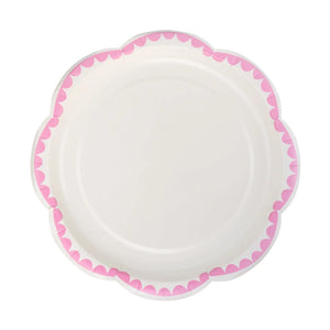 Fuchsia Scalloped Dessert Plate