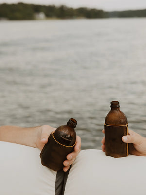 Leather Sewn Koozie