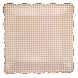 Light Brown Gingham Plate