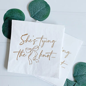 She's Tying the Knot Cocktail Napkin