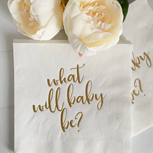 What Will Baby Be - Luncheon Napkin