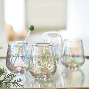 Grey Luster Wine Glass - Iridescent